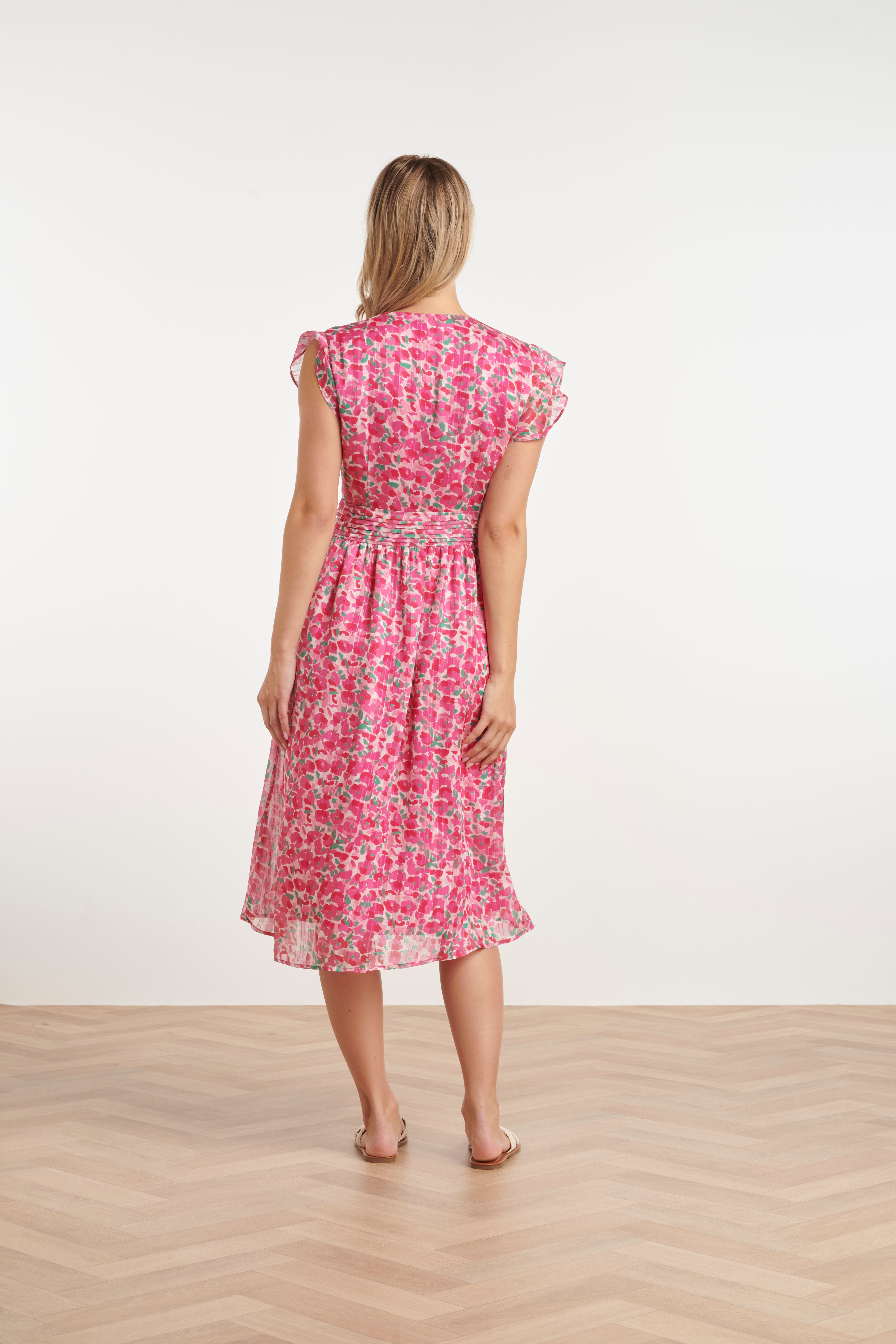 25344, Jurken | Fuchsia-Multicolour