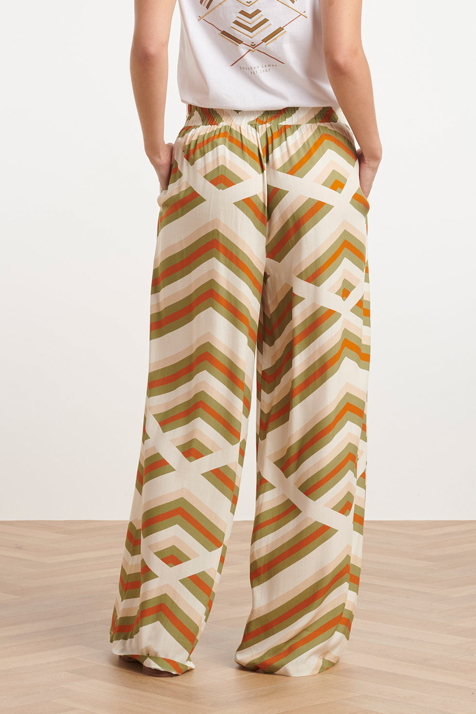 25346, Broeken | Off-White-Multicolour