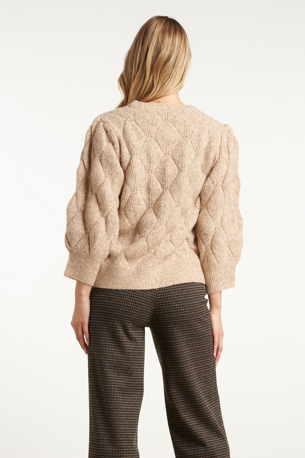 25500 Smashed Lemon Gebreide Losvallende Damestrui | Camel