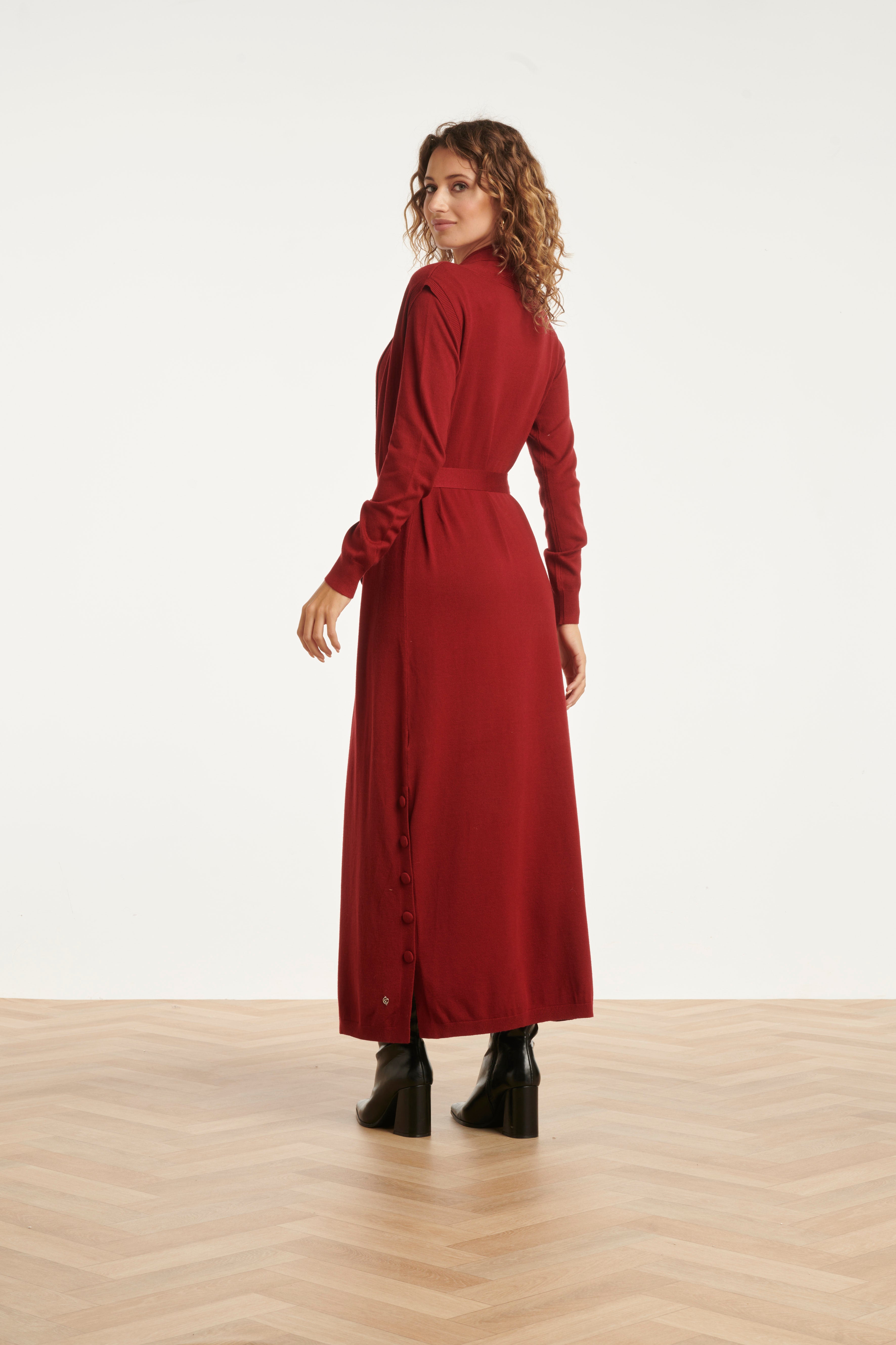 25504 Damesgilet Met Lurex | Bordeaux