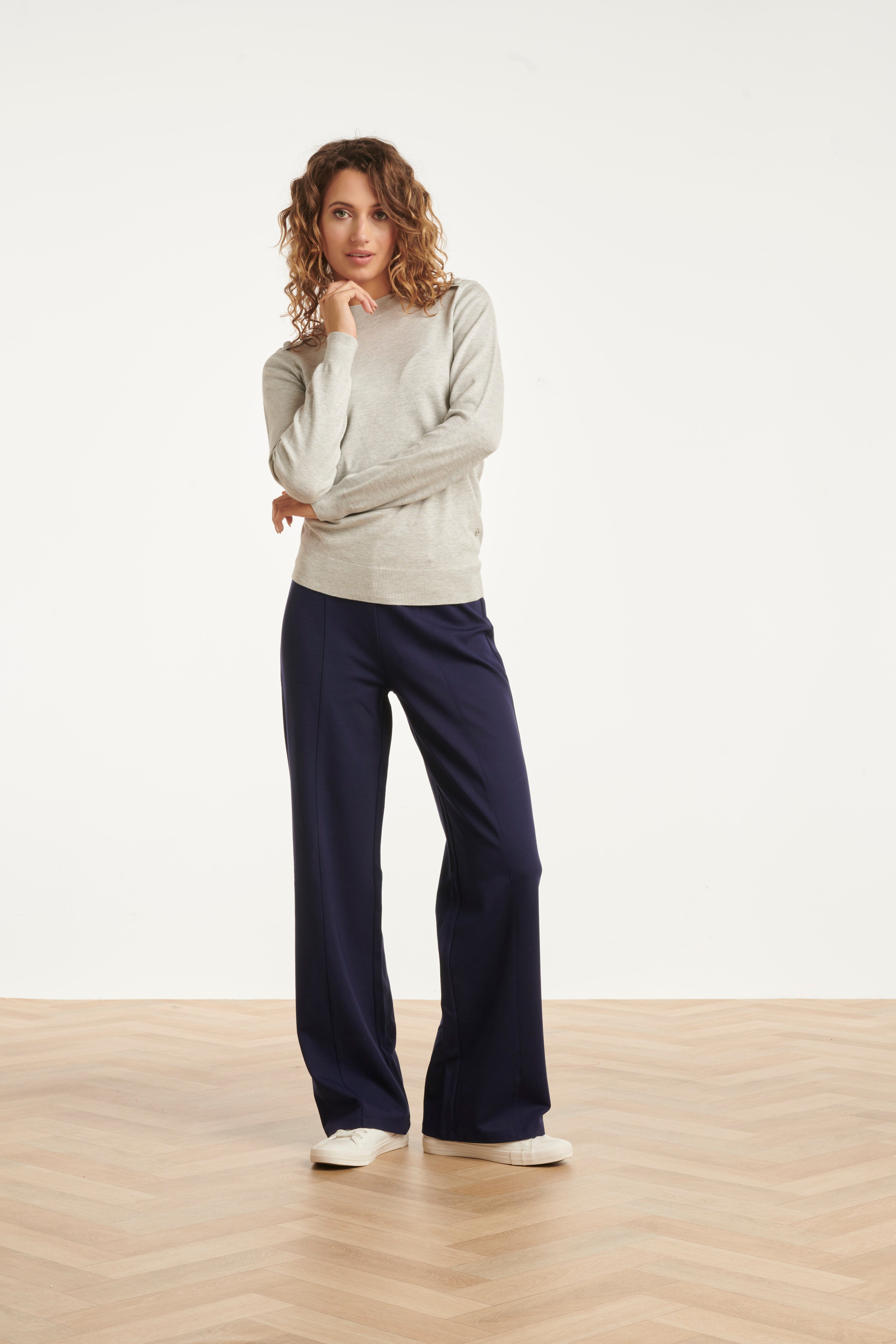 25505 Smashed Lemon Damesgebreide Top met Lurex | Grey