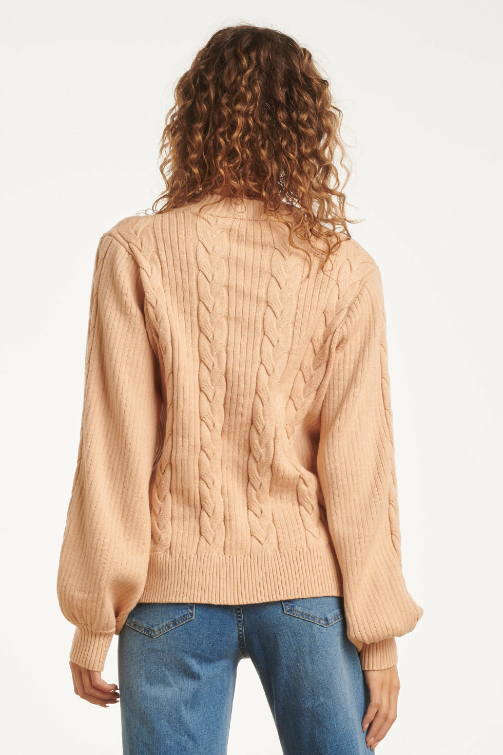 25508 Smashed Lemon Damesgestructureerd Gebreide Trui | Camel