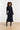 25510 Smashed Lemon Damesgebreide Maxi Jurk | Navy