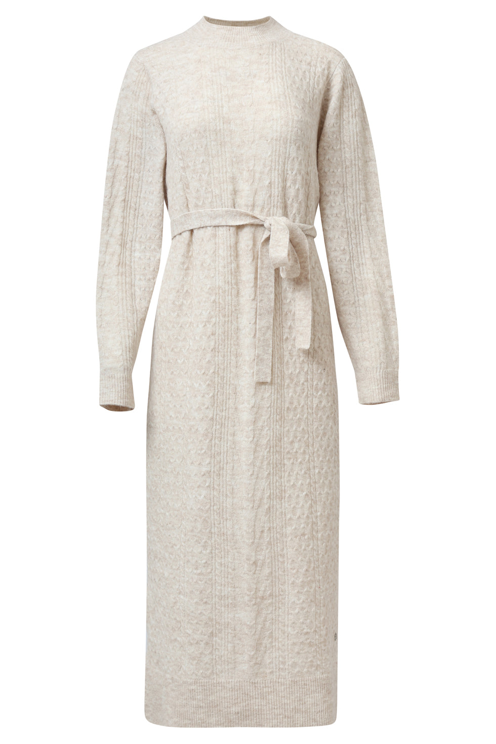 25510 Smashed Lemon Damesgebreide Maxi Jurk | Sand