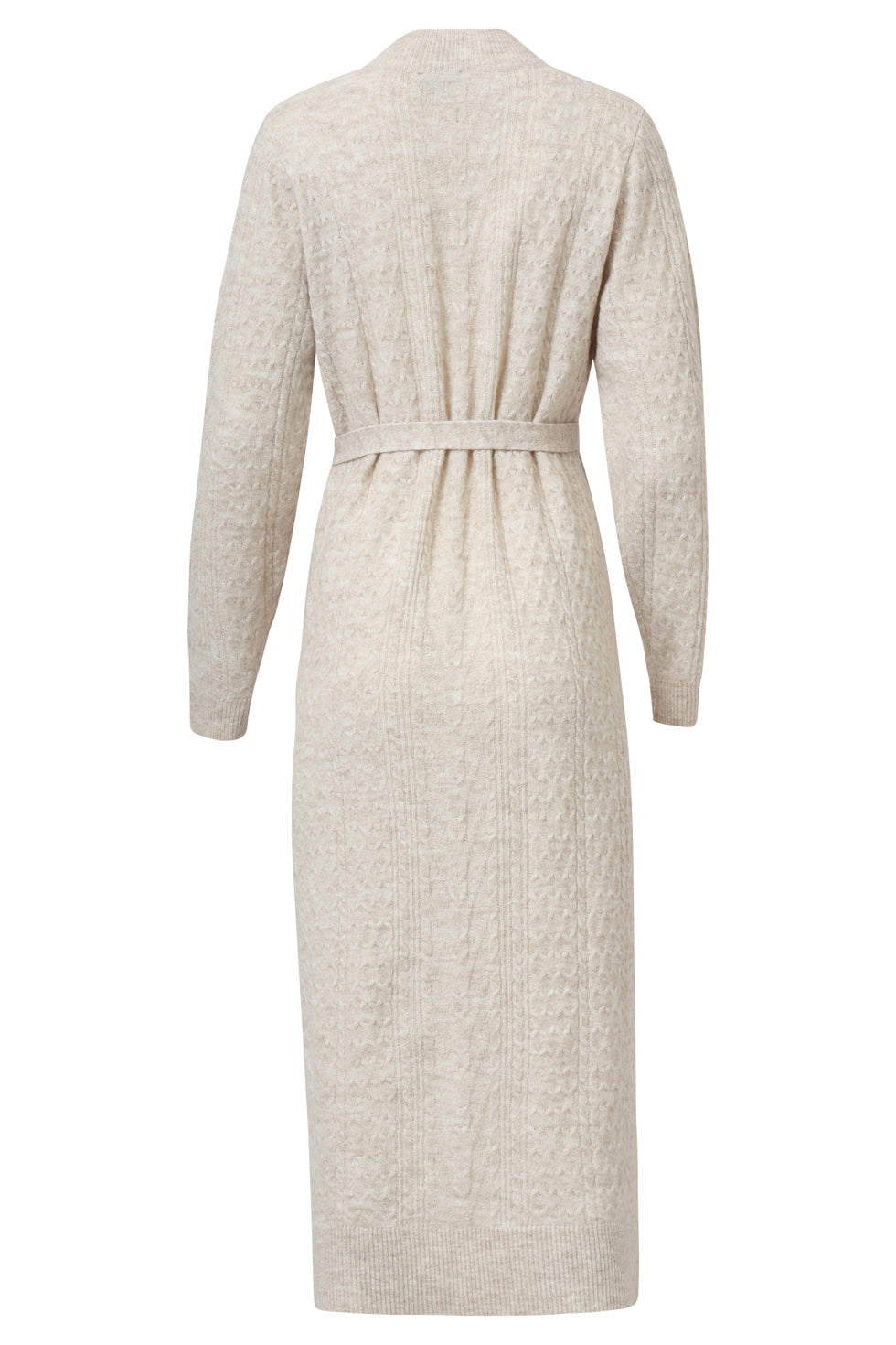 25510 Smashed Lemon Damesgebreide Maxi Jurk | Sand