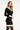 25512 Smashed Lemon Damescontrast Gebreide Jurk | Black - Off White