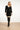 25512 Smashed Lemon Damescontrast Gebreide Jurk | Black - Off White