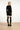 25512 Smashed Lemon Damescontrast Gebreide Jurk | Black - Off White