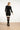 25512 Smashed Lemon Damescontrast Gebreide Jurk | Black - Off White