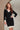 25512 Smashed Lemon Damescontrast Gebreide Jurk | Black - Off White