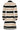 25527 Smashed Lemon Damesgebreide Jurk Zand met Golfpatroon Pof... | Black - Sand