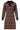 25531 Retro Gebreide Jurk Met Bruin En Zwart Print | Brown - Black