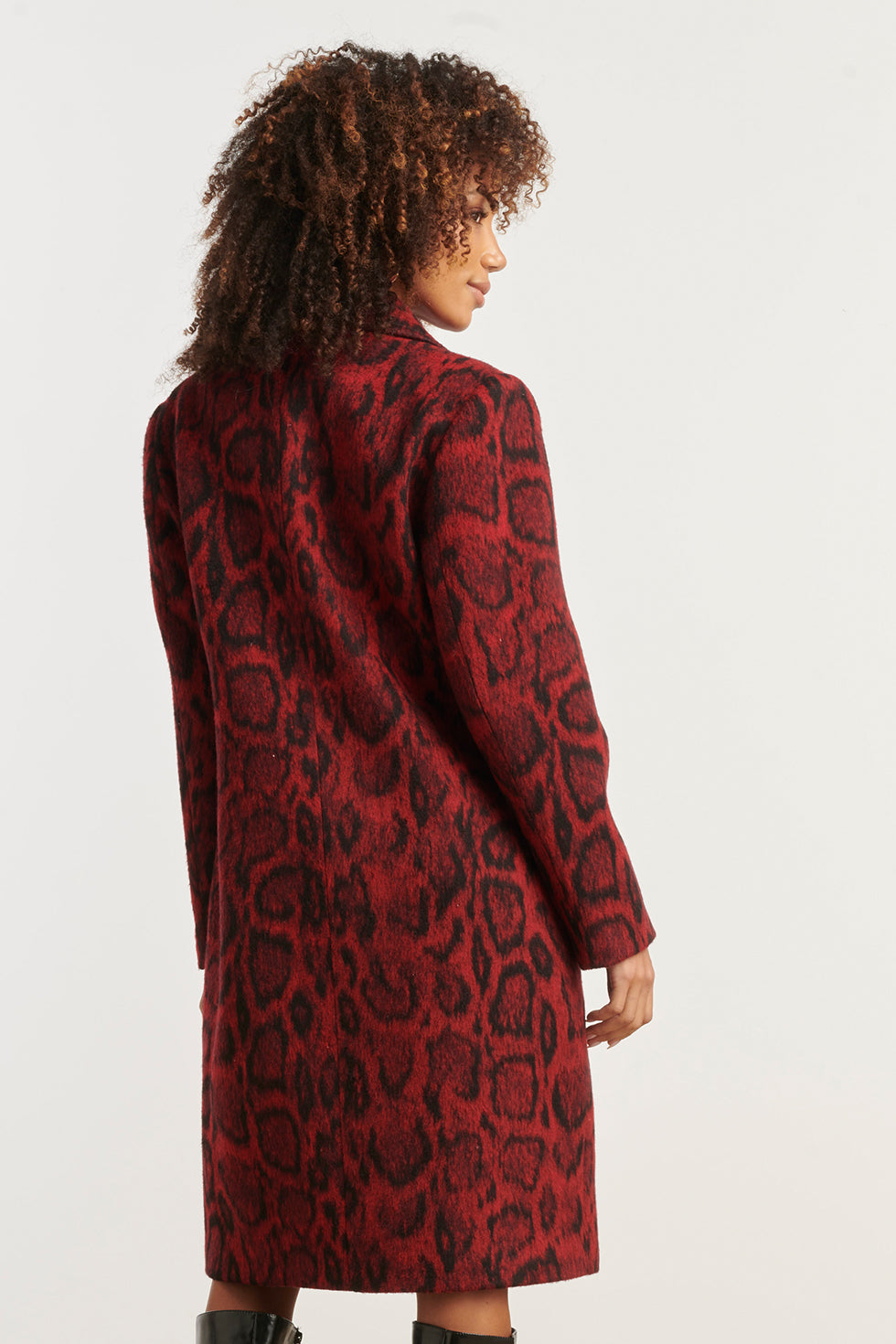25540 DierenprInt Jas in Rood Met Zwart | Red - Black