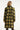 25546 Smashed Lemon Bouclé Ruitjesjas | Army - Light Green