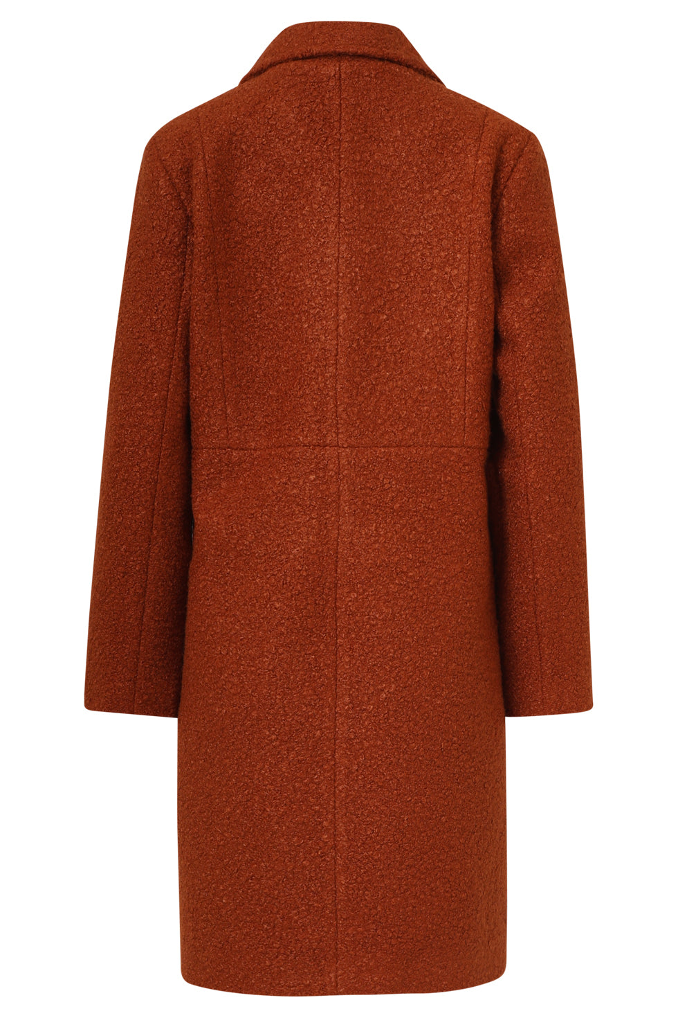 25554 Smashed Lemon Bouclé Jas met Parelmoerknopen | Cognac