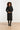 25555 Smashed Lemon Lange Uni Jas met Ceintuur | Black