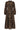 25561 Chiffon Dierenprint Jurk Met Pofmouwen En V-Hals In Camel En Bruin | Camel - Brown