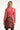 25591 Stretchstof Lippenprint Top in Rood en Roze | Red - Pink