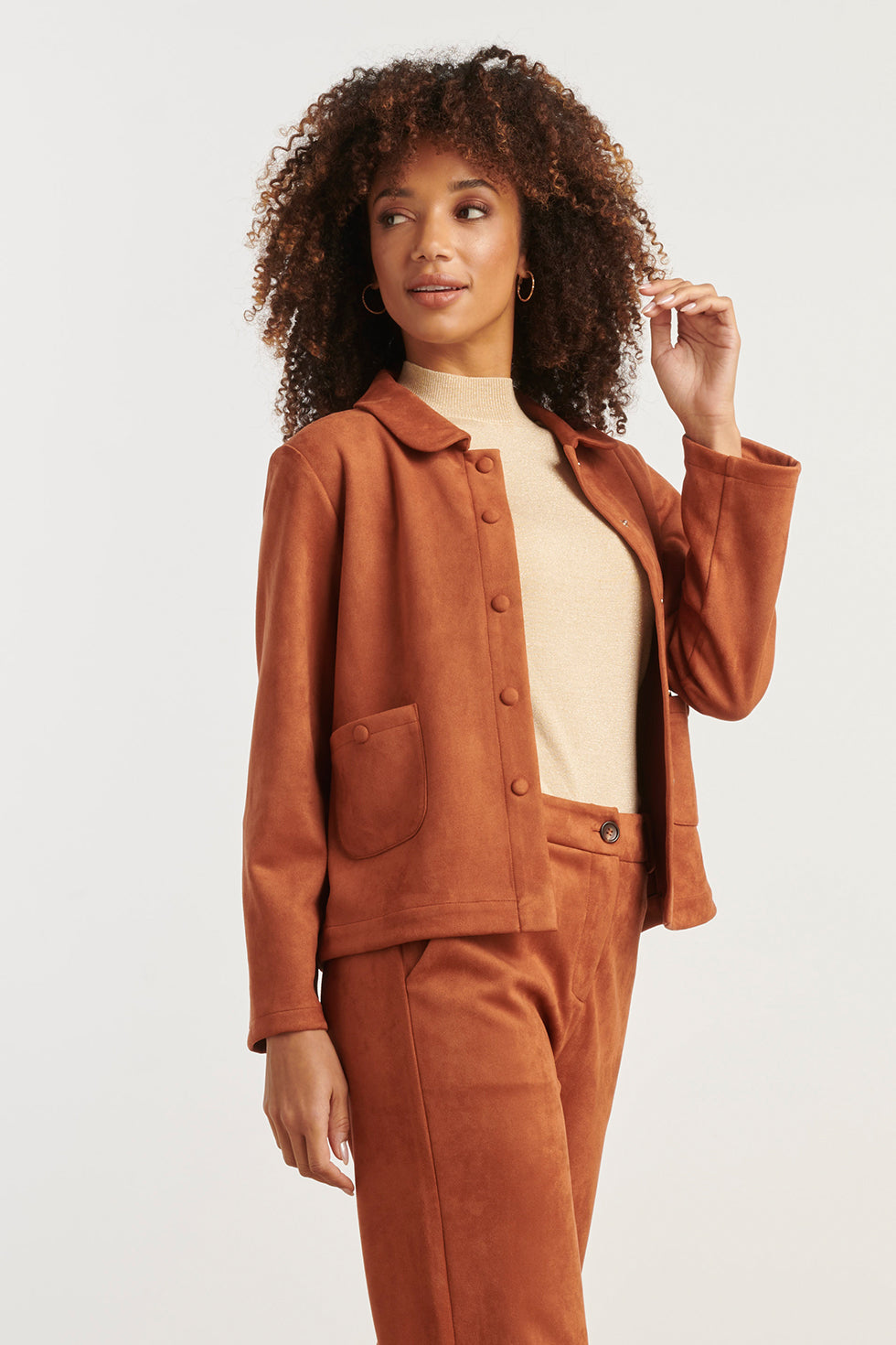 25618 Smashed Lemon Suède Jasje | Cognac