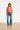 25623 Smashed Lemon Damesblouse met Hartjesmotief Lange Pofmouwen | Cerise