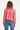 25623 Smashed Lemon Damesblouse met Hartjesmotief Lange Pofmouwen | Cerise