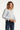 25624 Smashed Lemon Dames3d Bloemenprint Top met V Hals | Light Blue