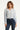 25624 Smashed Lemon Dames3d Bloemenprint Top met V Hals | Light Blue