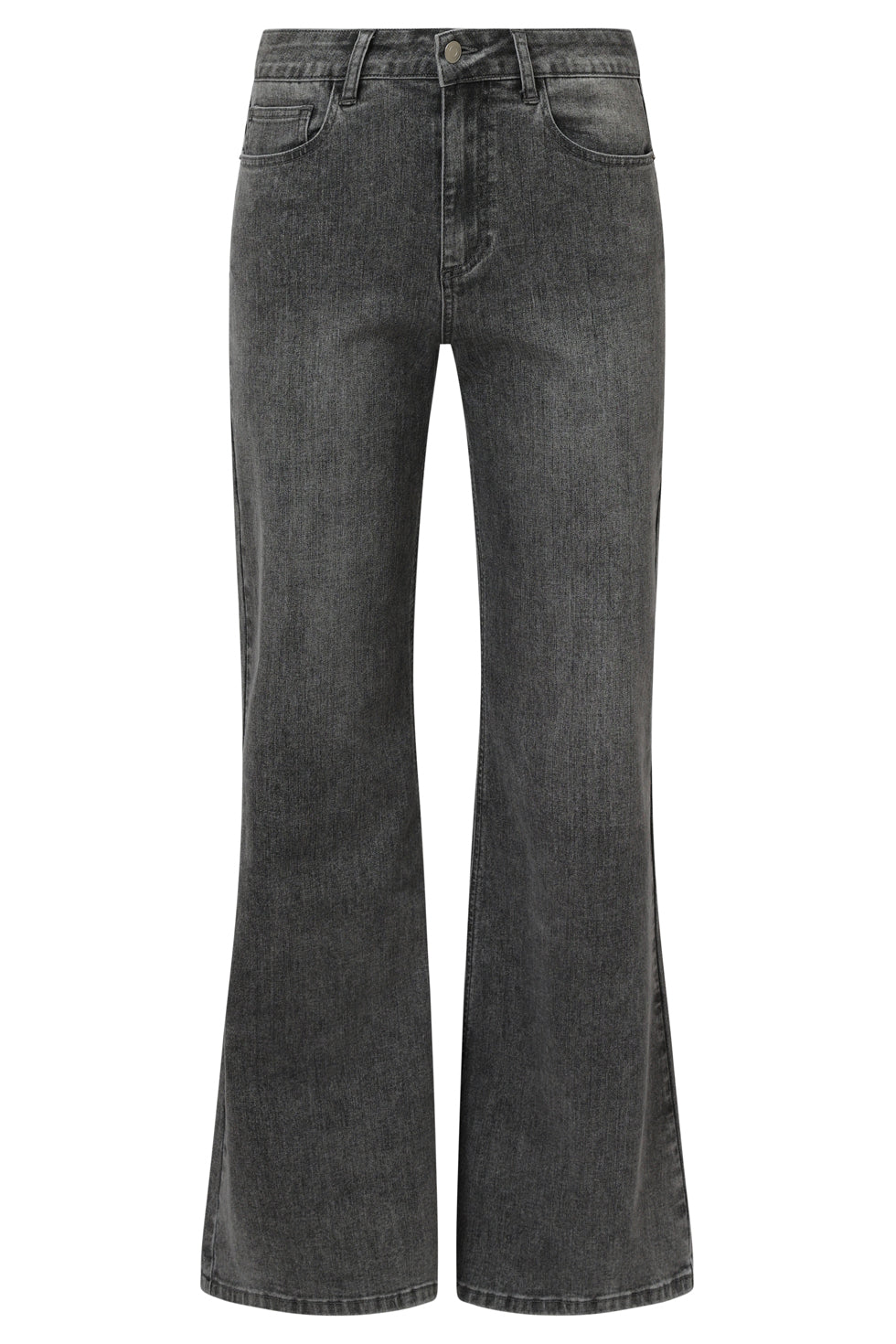 25629 Smashed Lemon Mediumblauwe Flared Jeans | Grey Denim