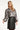 25633 Smashed Lemon Damesglanzende Top met Trendy Losvallende P... | Silver Grey