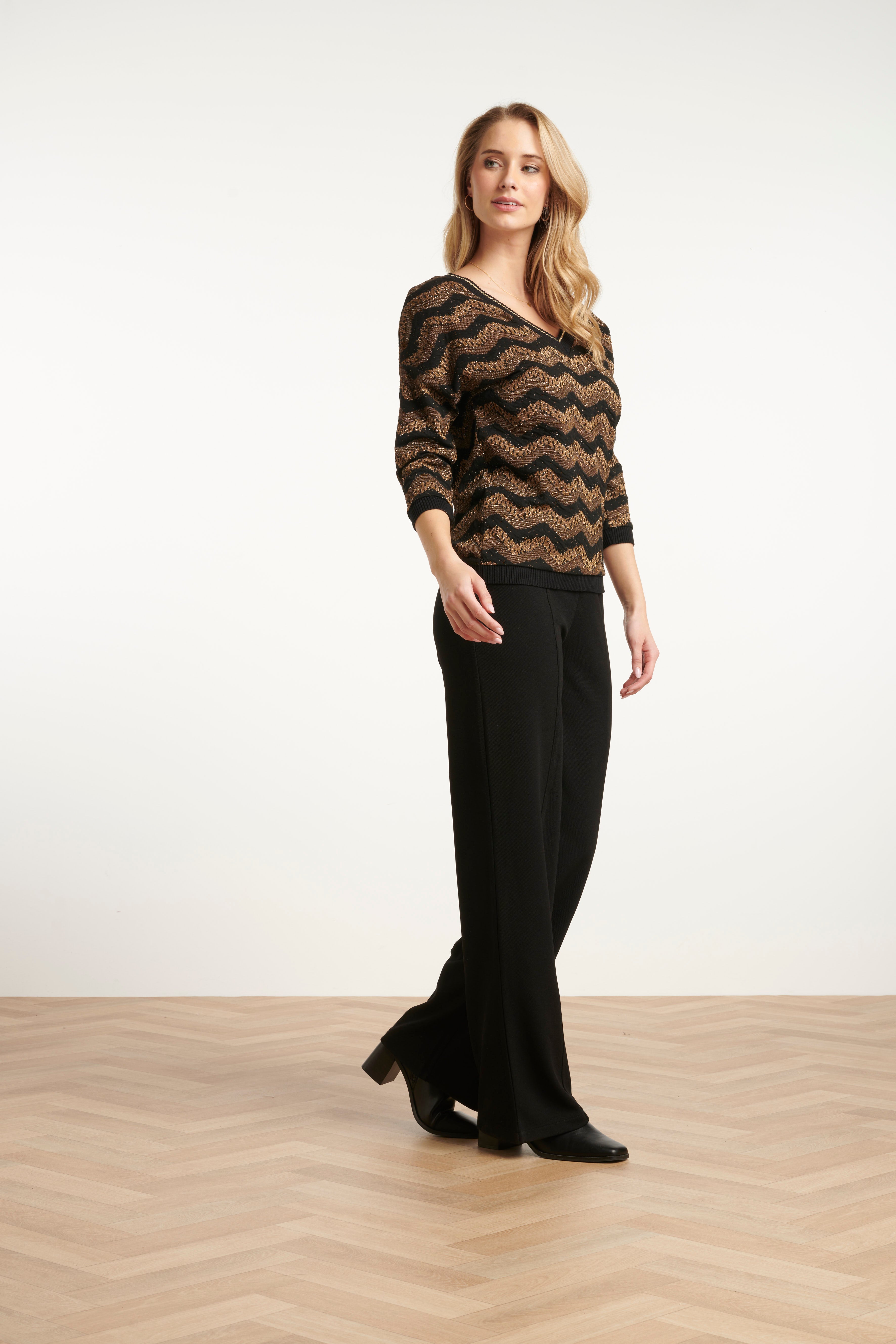 25635 Smashed Lemon Damesstretch Broek | Black