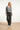 25636 Smashed Lemon Damesstretch Charcoal Broek met Wijde Pijpen | Charcoal