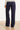 25636 Smashed Lemon Damesstretch Charcoal Broek met Wijde Pijpen | Navy
