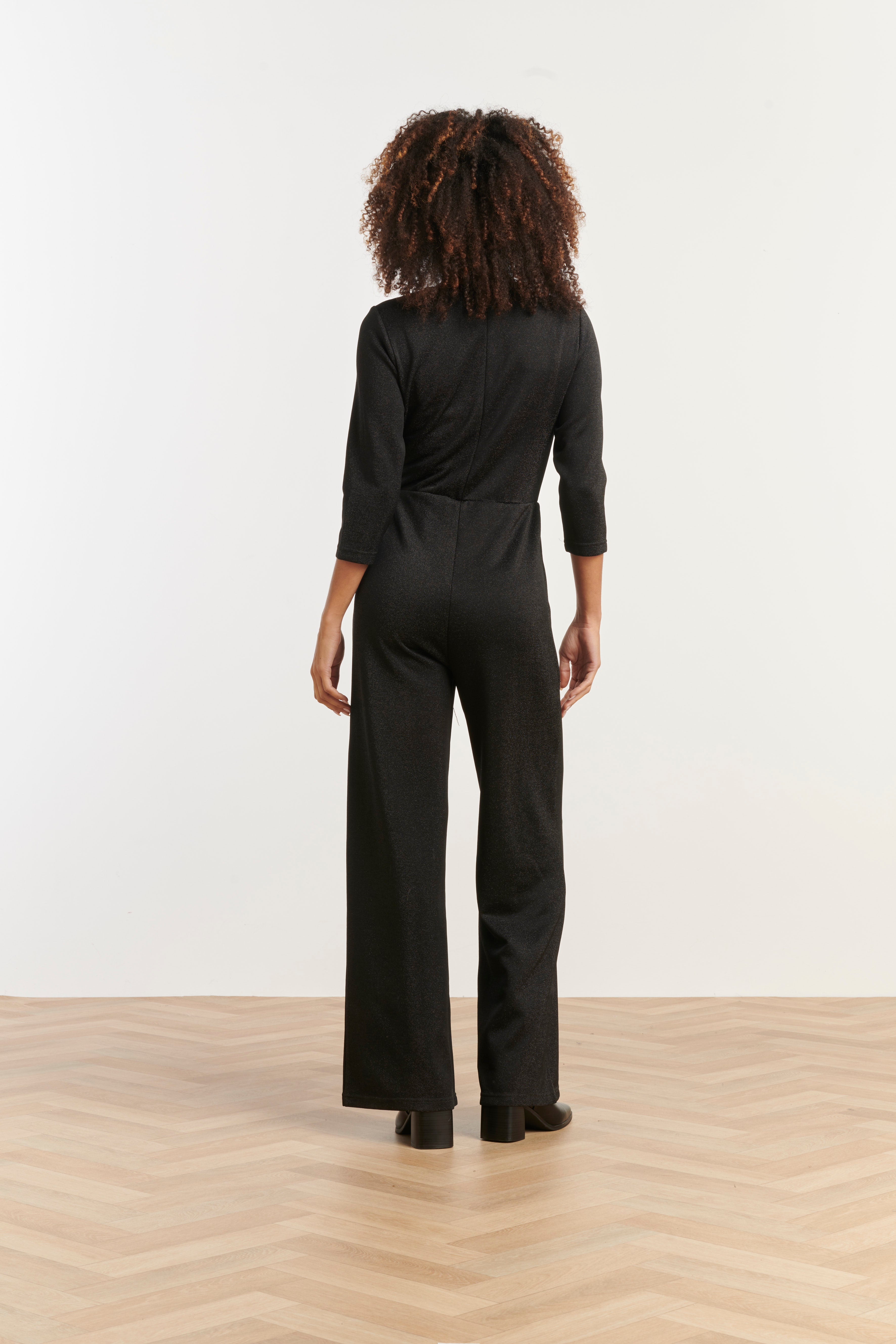 25637 Smashed Lemon Stijlvolle Jumpsuit met Lurex | Black