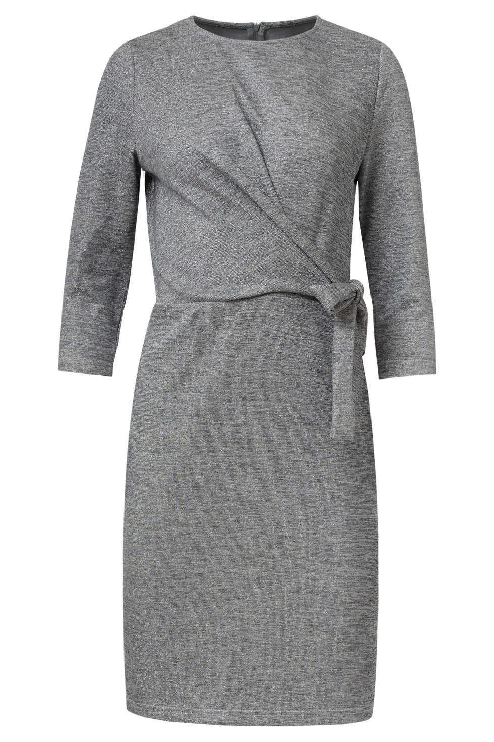 25638 Smashed Lemon Damesstijlvolle Jurk met Lurex | Grey