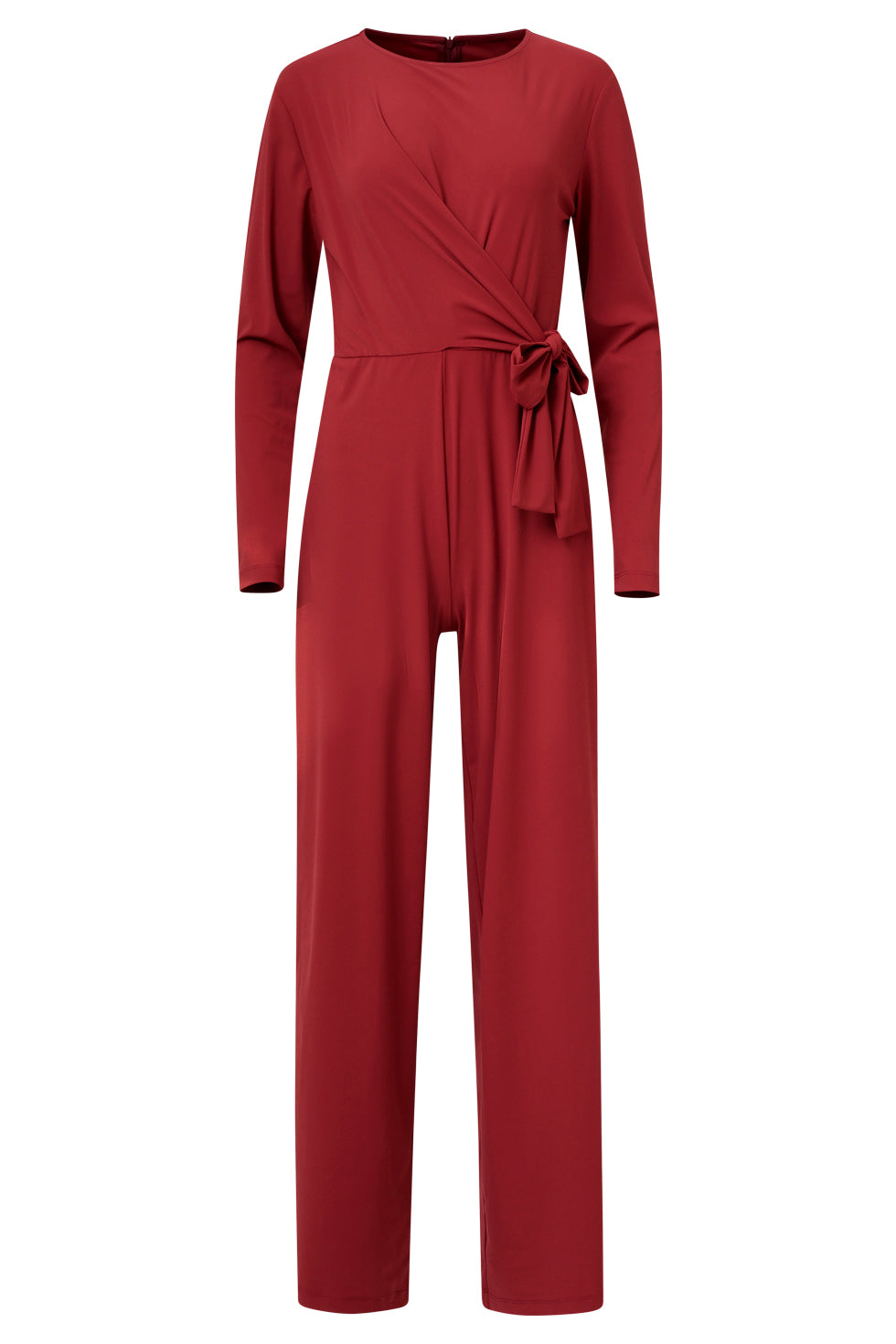 Jumpsuit Met Ronde Hals In Travelkwaliteit | Bordeaux
