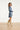 25682 Smashed Lemon Damesgetailleerd Zig Zag Geprint Jurk | Light Blue - Grey
