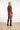 25682 Smashed Lemon Damesgetailleerd Zig Zag Geprint Jurk | Red - Pink
