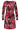 25682 Smashed Lemon Damesgetailleerd Zig Zag Geprint Jurk | Red - Pink