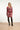 25682 Smashed Lemon Damesgetailleerd Zig Zag Geprint Jurk | Red - Pink