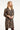 25692 Korte Jurk Met Abstract Zwart En Camel Print | Black - Camel