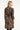 25692 Korte Jurk Met Abstract Zwart En Camel Print | Black - Camel