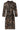 25692 Korte Jurk Met Abstract Zwart En Camel Print | Black - Camel