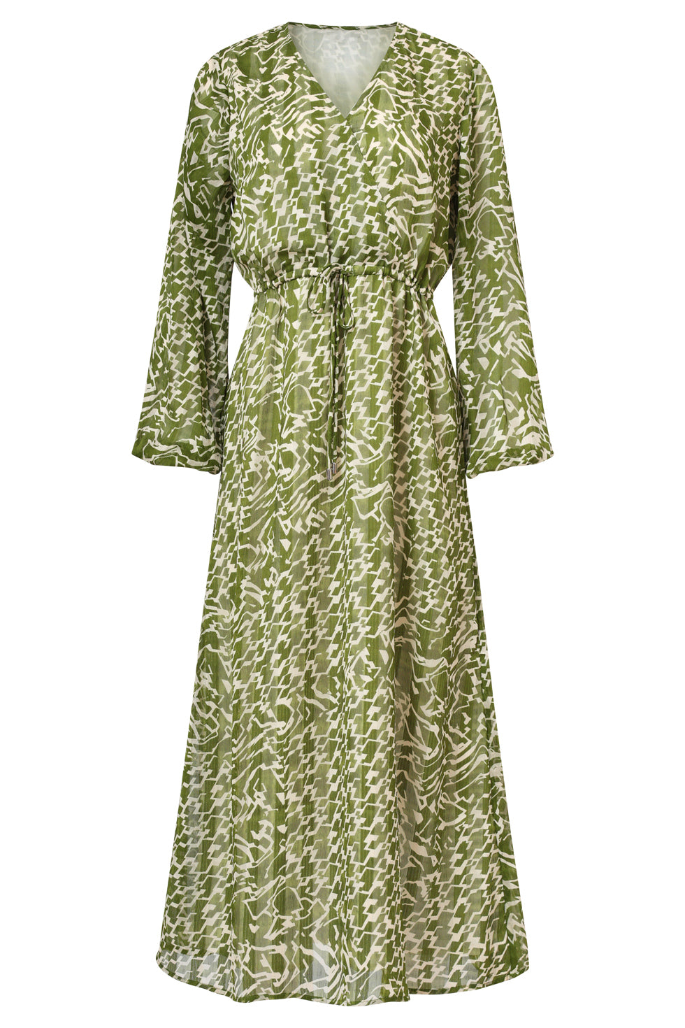 Abstracte Jurk In  Army En Sand | Army - Sand