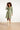 25726 Army en Off-white Blad Geprint Jurk in Stretchstof | Army - Off White