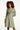 25726 Army en Off-white Blad Geprint Jurk in Stretchstof | Army - Off White