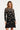25740 – Smashed Lemon Gebreide jurk met jacquardmotief | Black - Sand