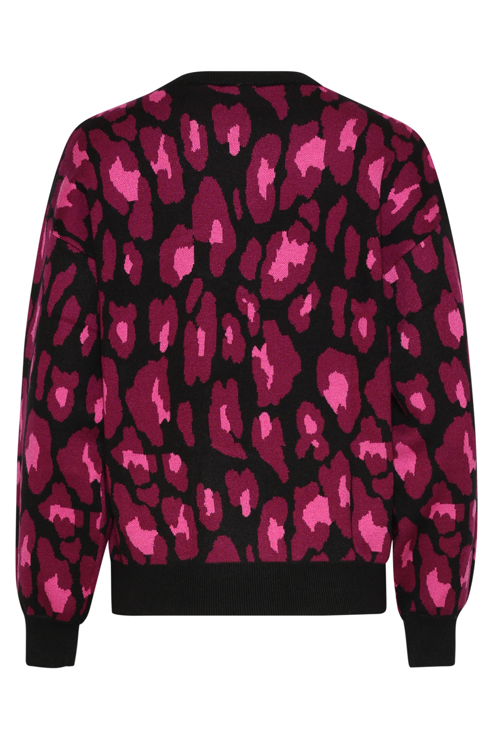 25741 – Smashed Lemon Gebreide top met dierenprint | Black - Muticolour