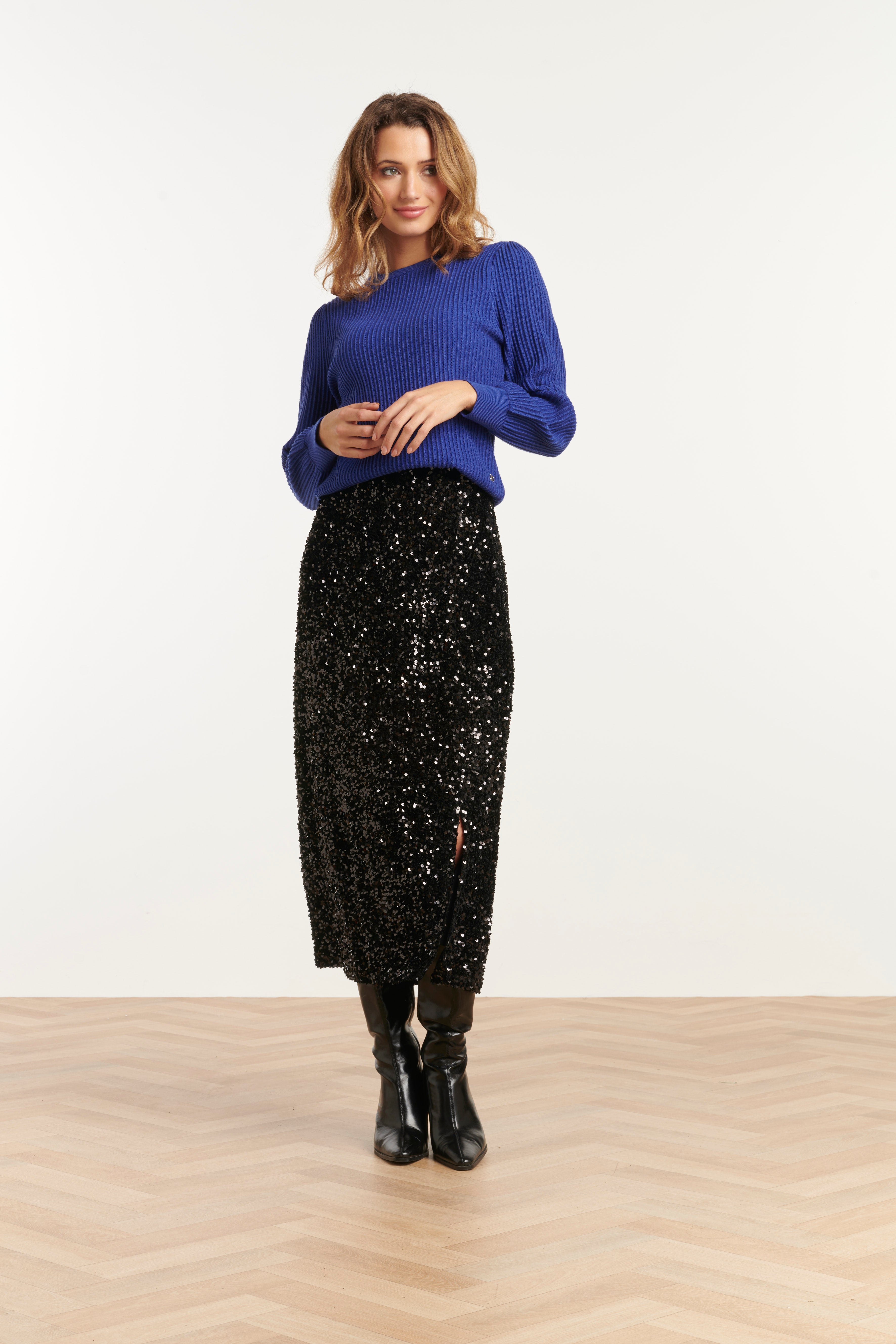 25743 – Gebreide Top Met Structuur | Navy