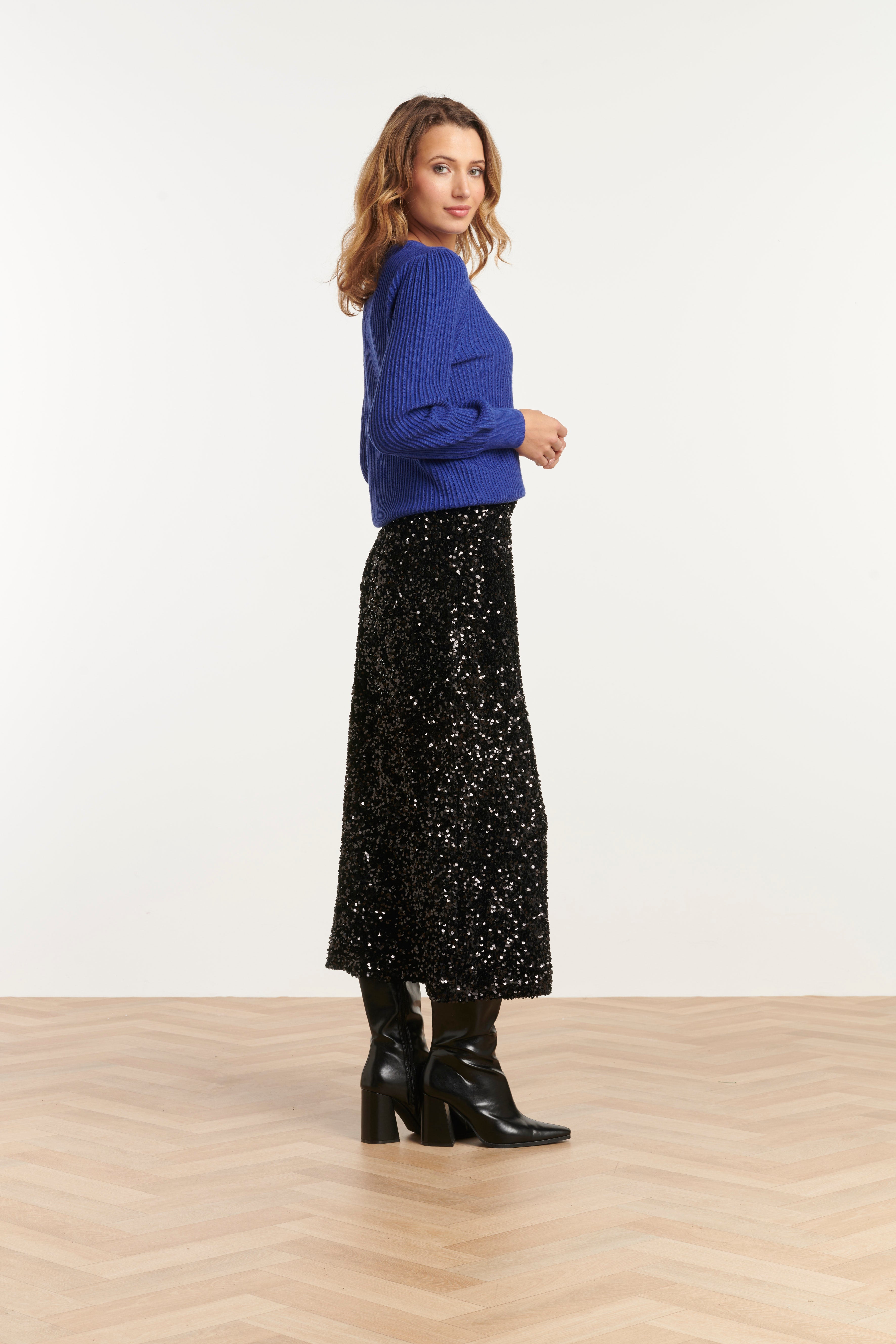 25743 – Gebreide Top Met Structuur | Navy