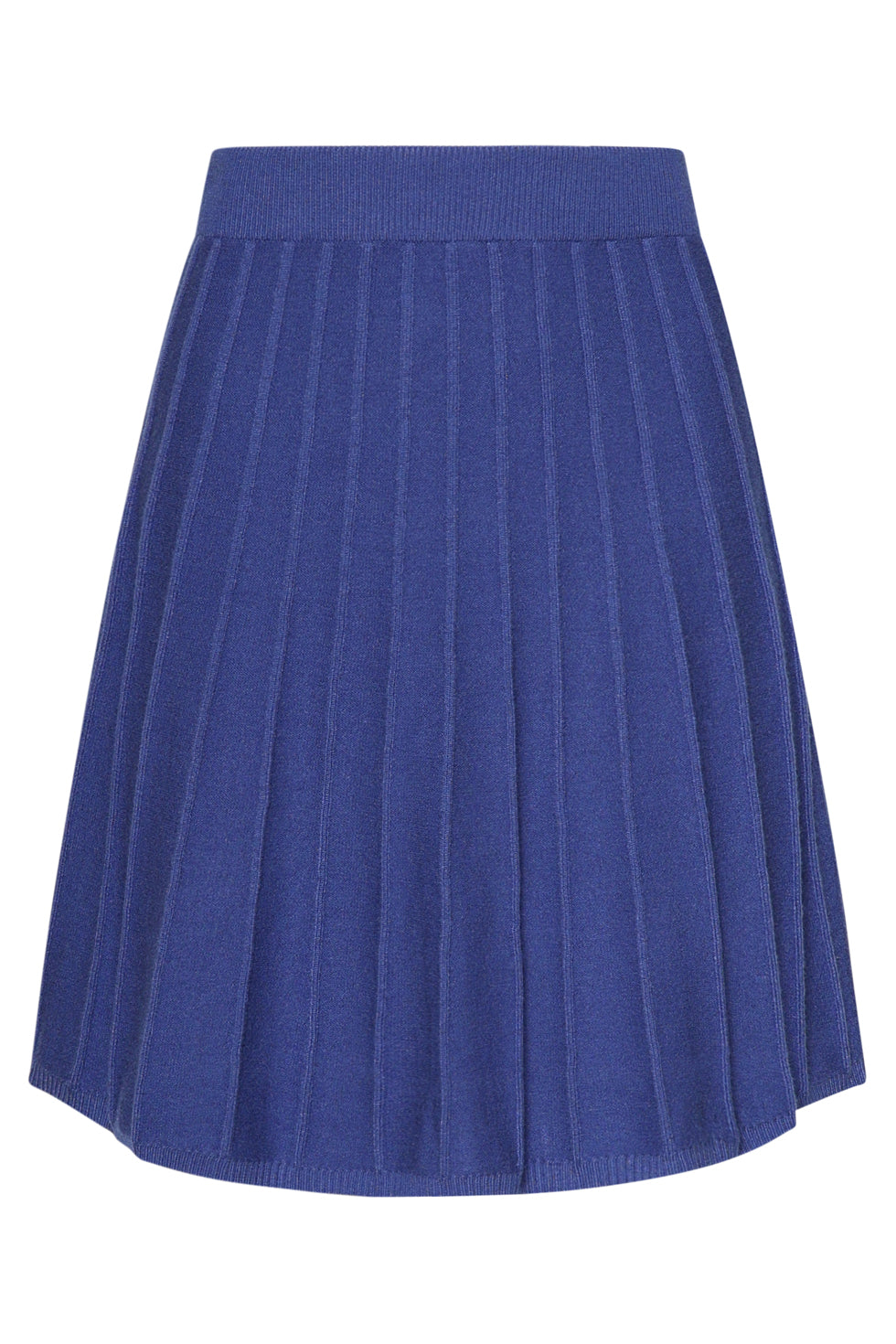 25744 – Gebreide Rok Met Plissé-Effect | Navy